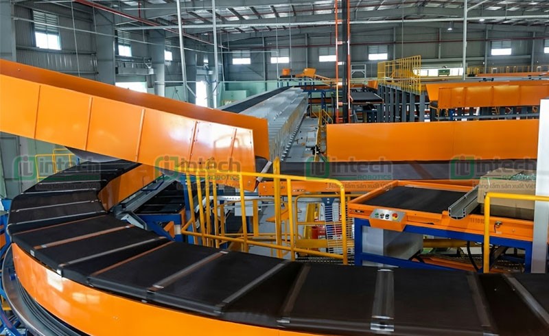 day chuyen phan loai buu kien tu dong cho nganh logistics