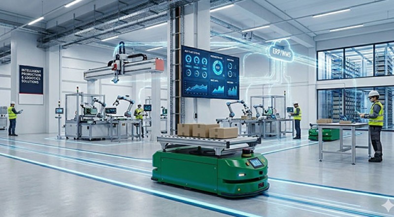 robot agv giai phap van chuyen trong nha may thong minh